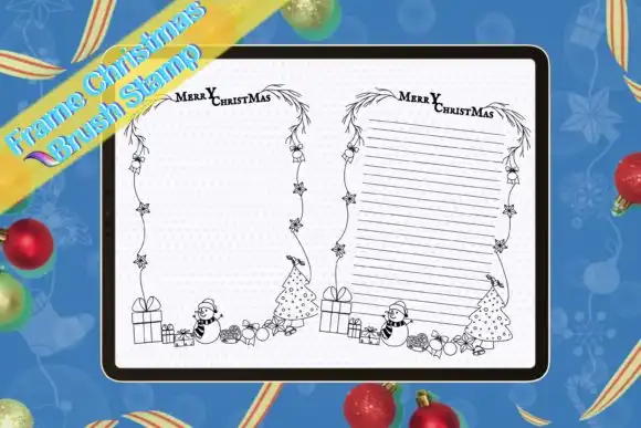 Brush Stamp Frame Christmas Paper 4 brush stamp frame christmas paper graphics 8885700 4 580x387 44649