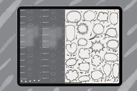 Brush Stamp Speech Bubble Guide Notes 3 brush stamp speech bubble guide notes graphics 8347389 2 580x387 44574