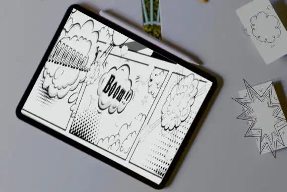 Brush Stamp Speech Bubble Guide Notes 4 brush stamp speech bubble guide notes graphics 8347389 3 580x387 44565