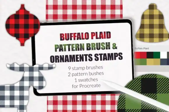 Buffalo Plaid Christmas Procreate