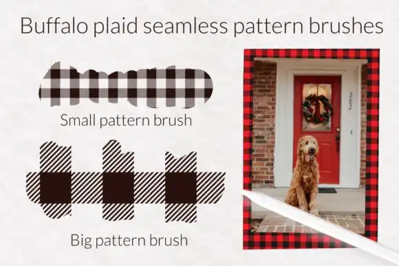 Buffalo plaid Christmas Procreate 4 buffalo plaid christmas procreate graphics 19976116 3 580x387 35742