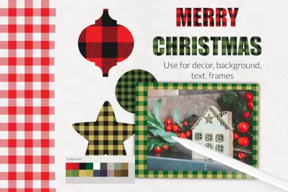 Buffalo plaid Christmas Procreate 3 buffalo plaid christmas procreate graphics 19976116 4 580x387 35796