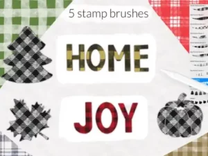 buffalo plaid watercolor pattern brushes graphics 27538677 4 580x387 35686