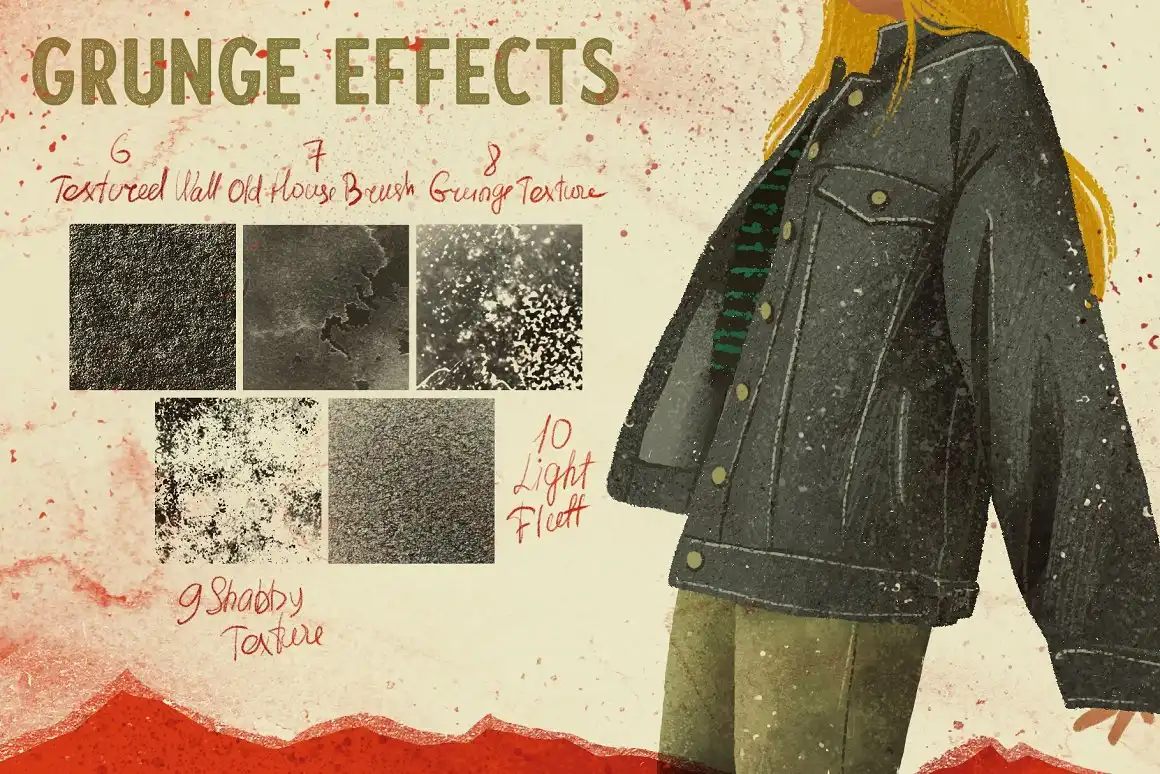 BUNDLE Brushes for Procreate 4 bundle brushes for procreate (15) 42453