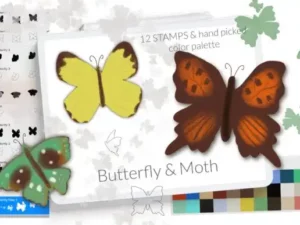 butterfly and moth procreate stamp brush graphics 24374500 1 1 580x387 35621