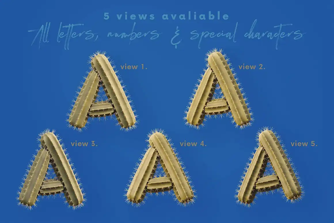 Cactus - 3D Lettering 6 cactus 3d lettering (2) 40190