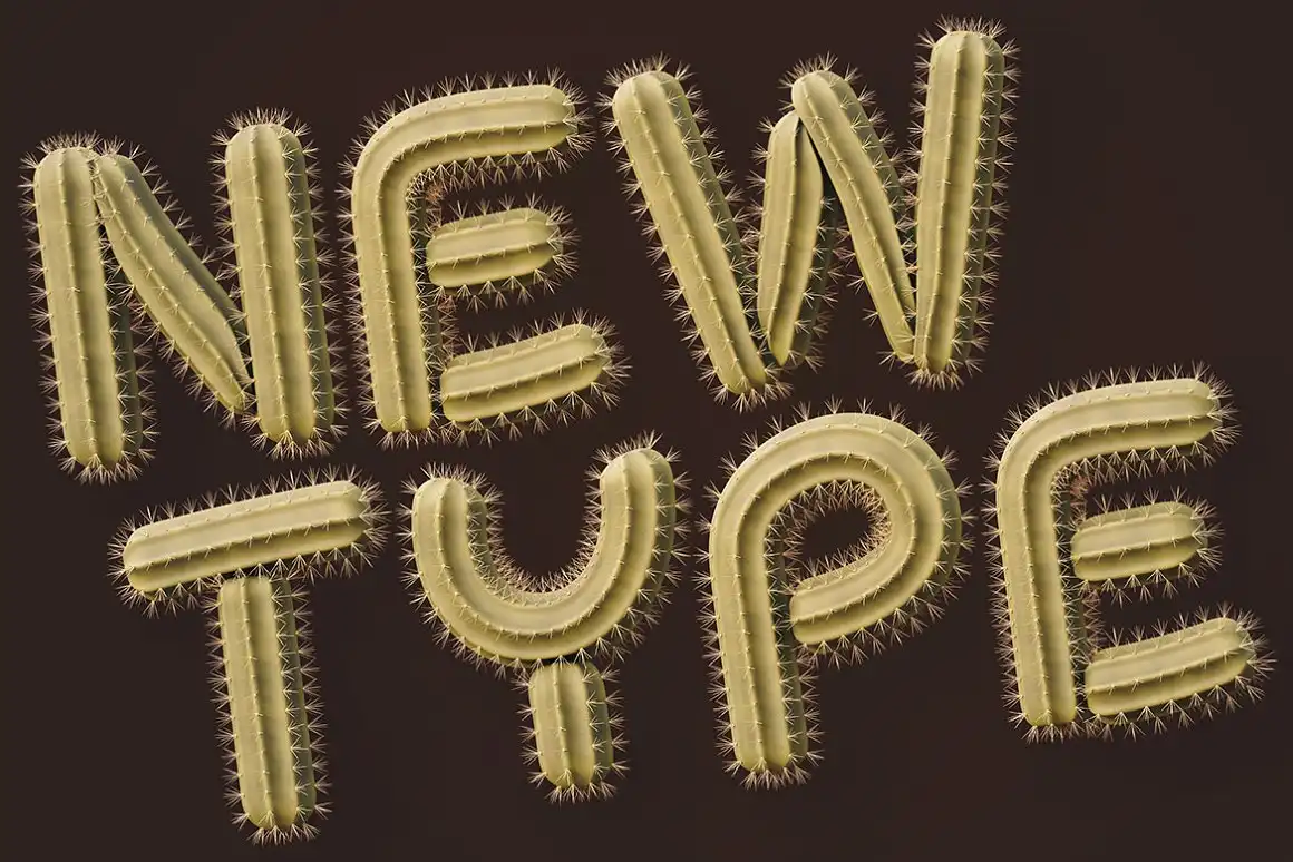 Cactus - 3D Lettering 3 cactus 3d lettering (4) 41647