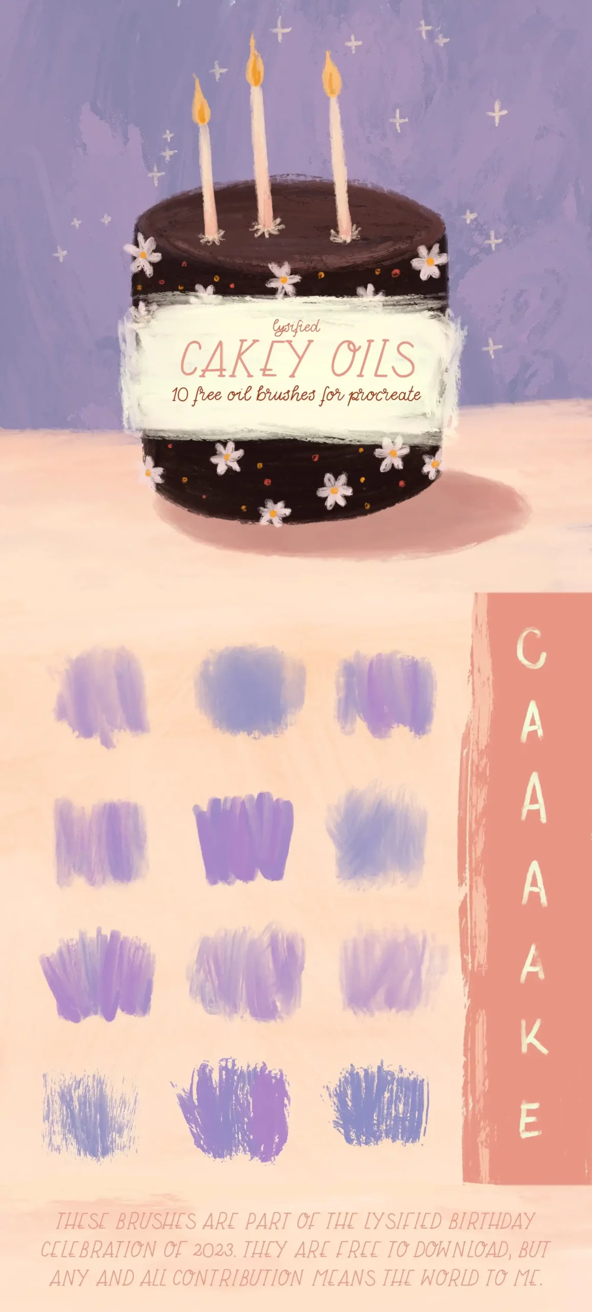 CAKEY oils free oil painting brushes for Procreate