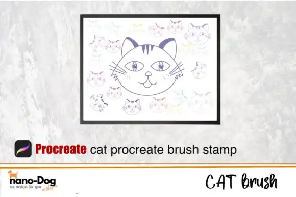 Cat Brush Stamp for Procreate