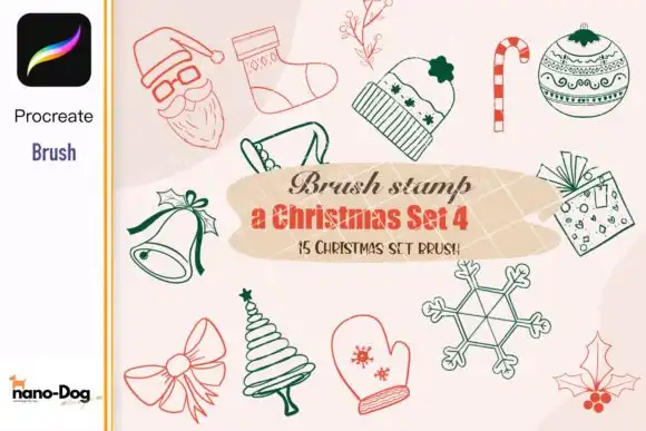 Christmas ornaments brush stamps 4 christmas ornaments brush stamps graphics 18826466 1 1 580x387 44467