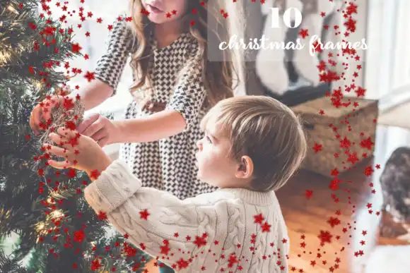Christmas Star & Hearts Photo Frames