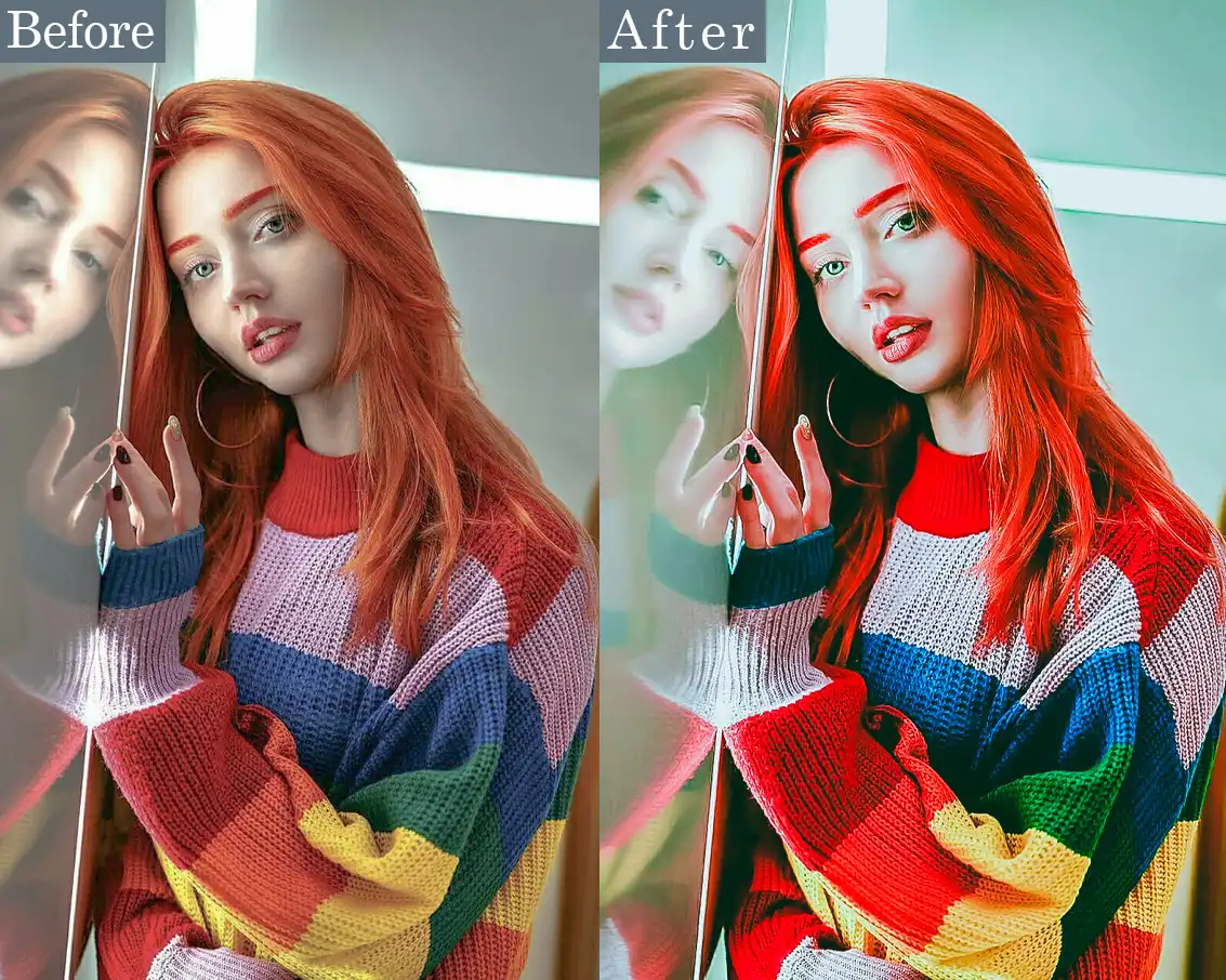 Cinematic Neon Portrait Photoshop Actions