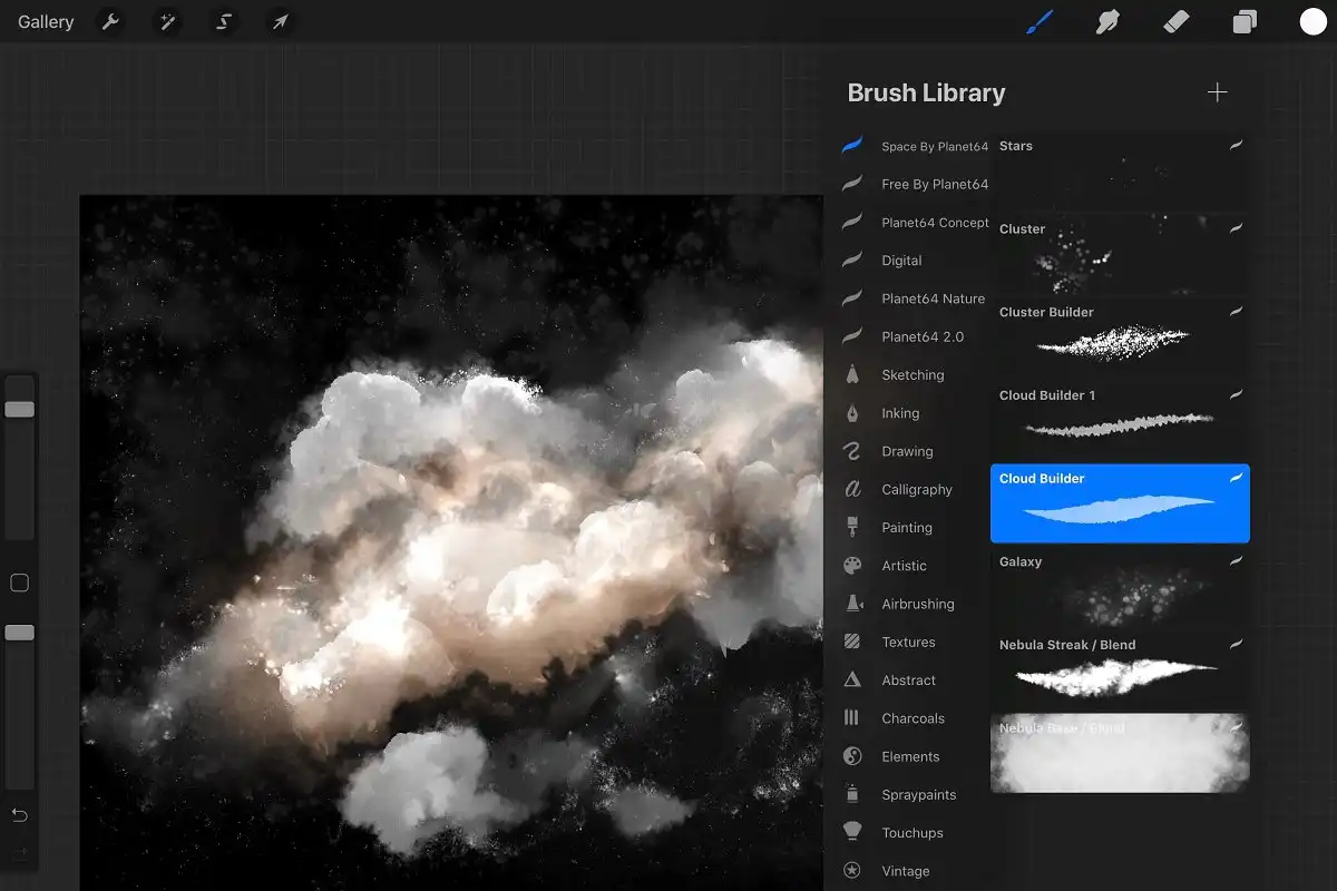 Clouds and Space - Procreate Brushes 8 clouds & space procreate brushes (7) 39981
