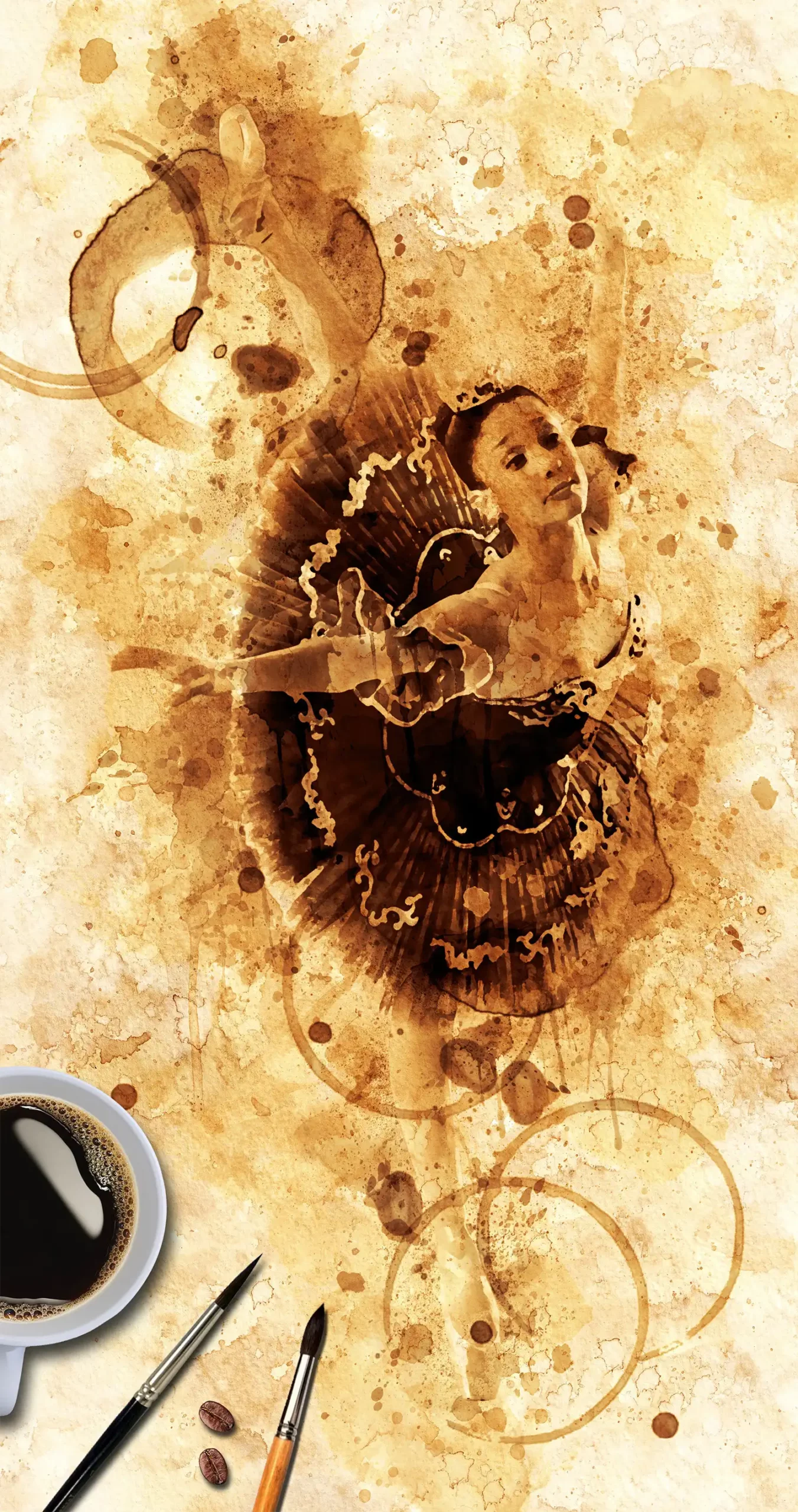 Coffee Stain Art Photoshop Action
