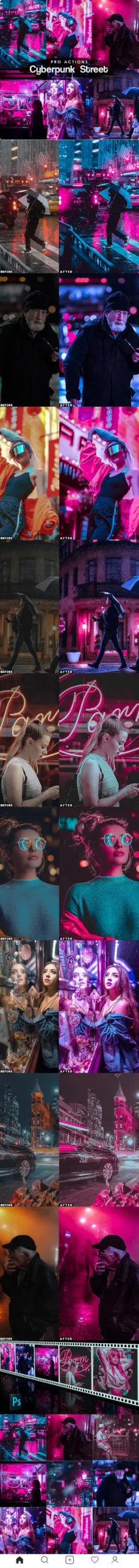 Cyberpunk Street Photoshop Actions