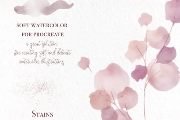 Delicate Watercolor Brushes Procreate 3 delicate watercolor brushes procreate graphics 7138719 3 580x387 24385