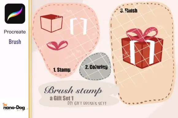 Diy Gift brush stamps procreate brush