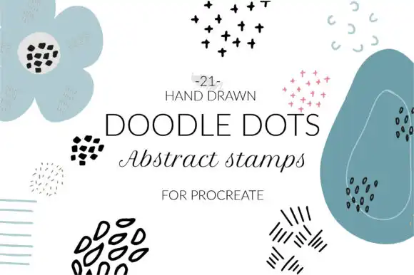 Doodle Abstract Texture Procreate Stamps