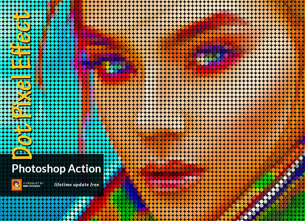 Dot Pixel Effect Photoshop Action