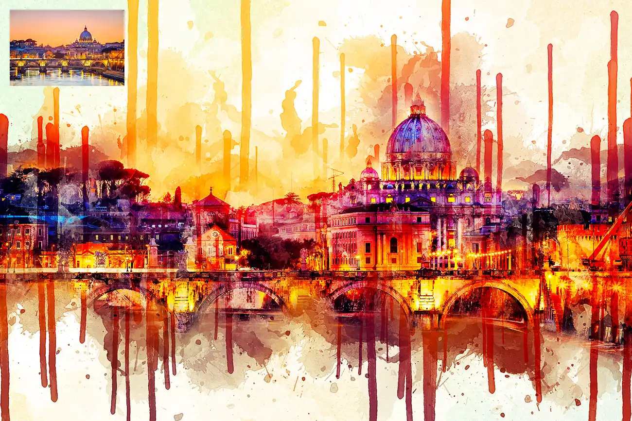 Dripping Ink Artist Painting Photoshop Action Free Download