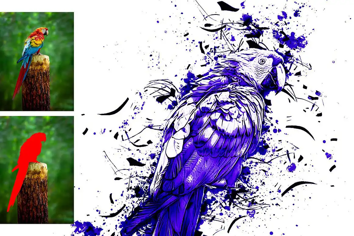 Easy Ink Art Photoshop Action 4 easy ink art photoshop action05 42418