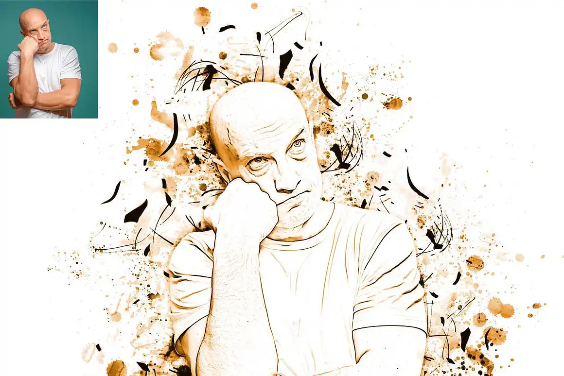 Easy Ink Art Photoshop Action 8 easy ink art photoshop action06 41113