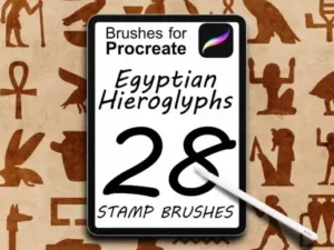 egyptian hieroglyphs brushes procreate graphics 27335945 1 1 580x387 38654