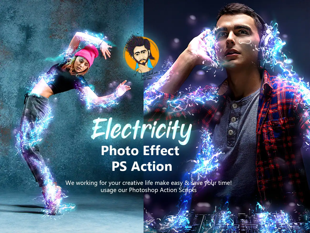 Electricity Photo Effect PS Action