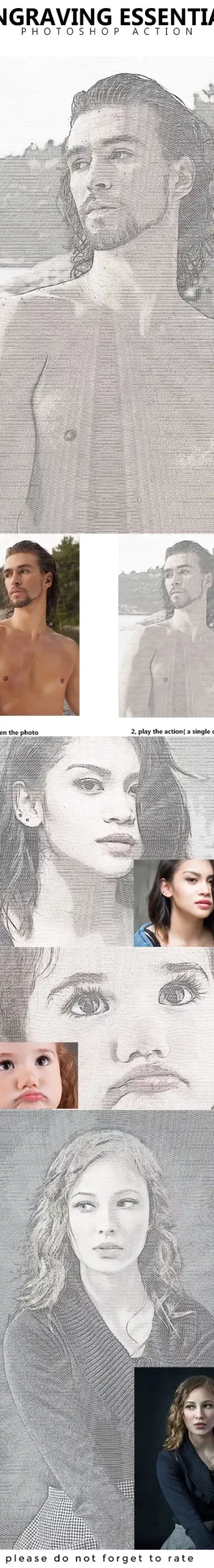 Engraving Essential Photoshop Action