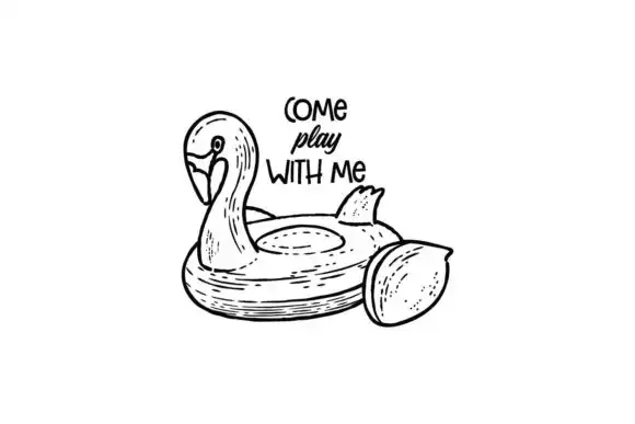 Flamingo Floaties. Come Play with Me