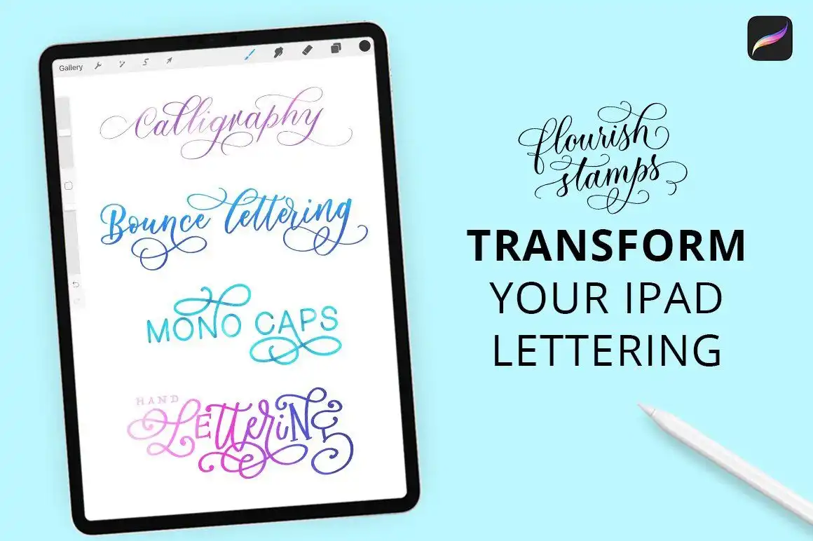 FLOURISH STAMPS FOR PROCREATE 6 flourish stamps for procreate (6) 36332