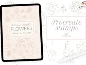 flowers procreate stamps lineart flower graphics 6330114 1 1 580x386 36558