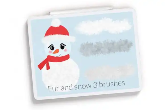 Fur Brushes, Snowflakes Brush Procreate