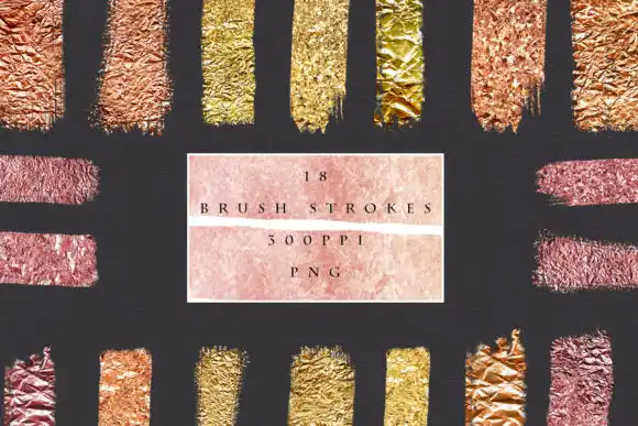 Gold & Rose Gold Metallic Brush Strokes 3 gold & rose gold metallic brush strokes 1 36449