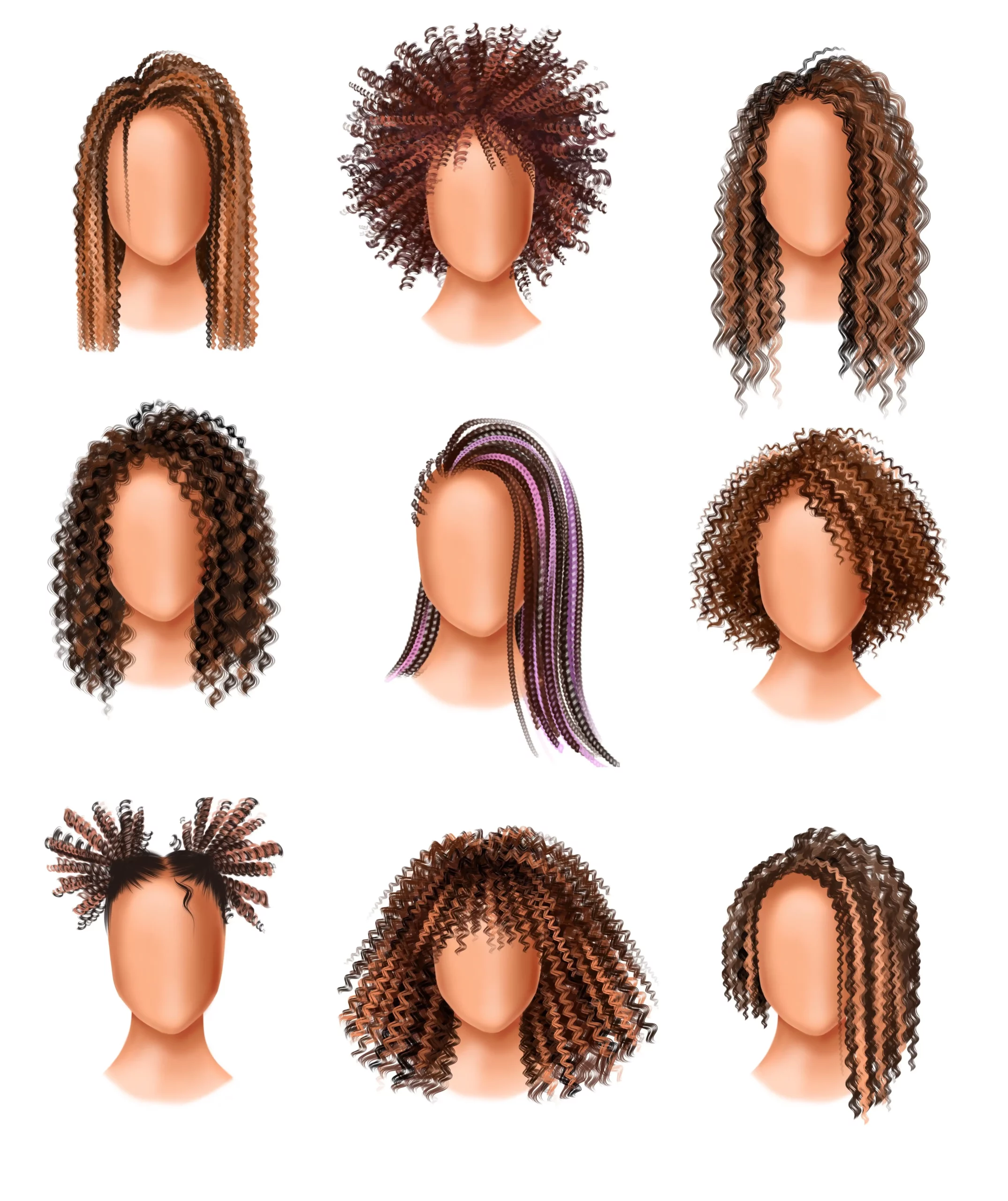HAIR STYLE brushes for procreate app 4 hair style brushes for procreate app2 35291