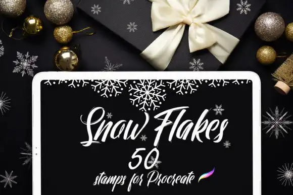Hello Winter! Procreate Snowflake Stamps