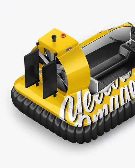 Hovercraft Mockup - Back Halfside View (high angle shot) 4 hovercraft mockup back halfside view (high angle shot)3 32345