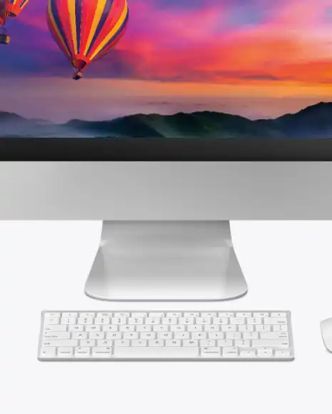 iMac with Keyboard and Mouse - Mockup 4 imac with keyboard and mouse mockup5 30367