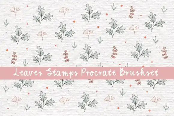 Leaves Stamps Procreate Brushset