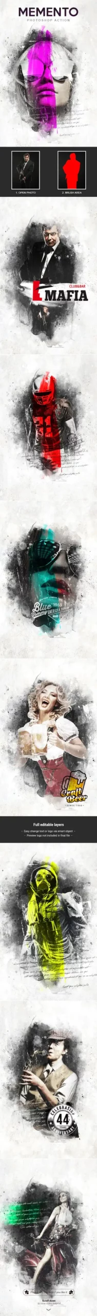 Memento - Photoshop Action
