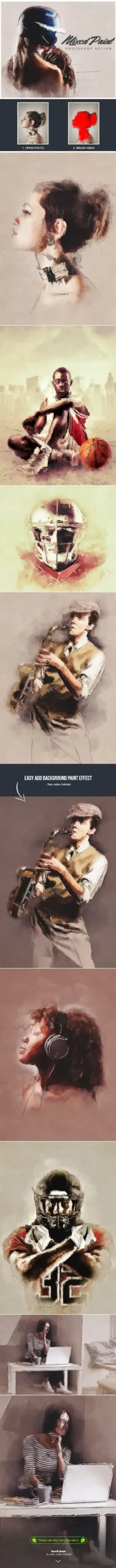 MixedPaint - Photoshop Action