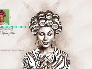 modern sketch photoshop action 201 42732