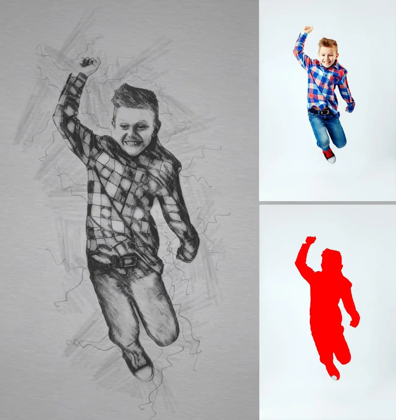Modern Sketch Photoshop Action 3 modern sketch photoshop action03 40707
