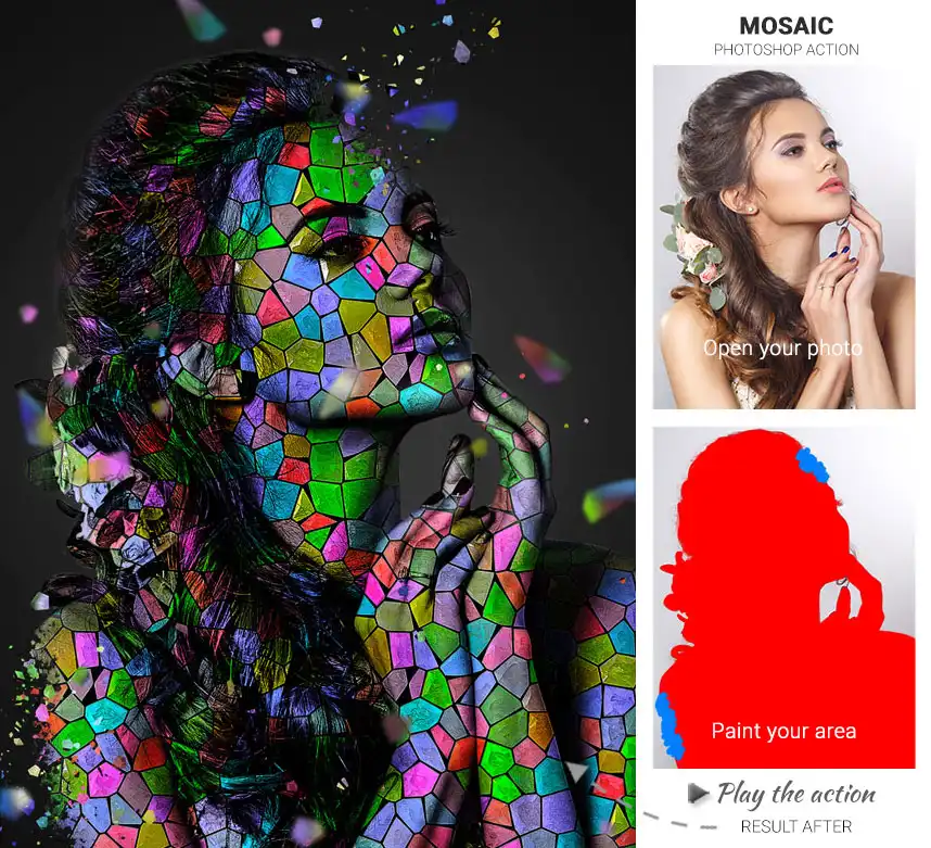 Mosaic Photoshop Action