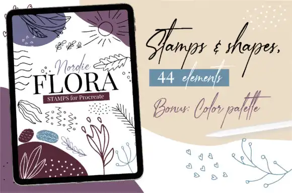 Nordic Scandinavian Floral Procreate
