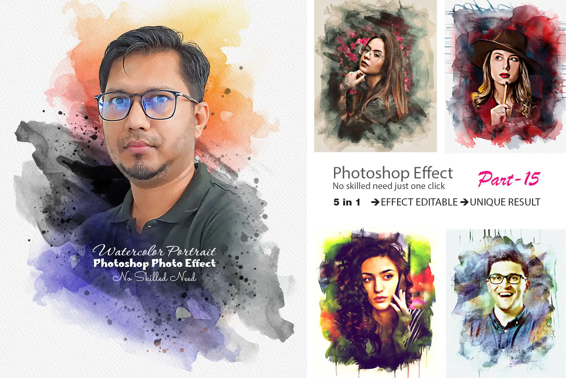 Painting Photo Effect Template by mristudio