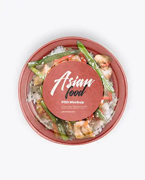 Paper Bowl with Asian Food Mockup 5 paper bowl with asian food mockup2 15588