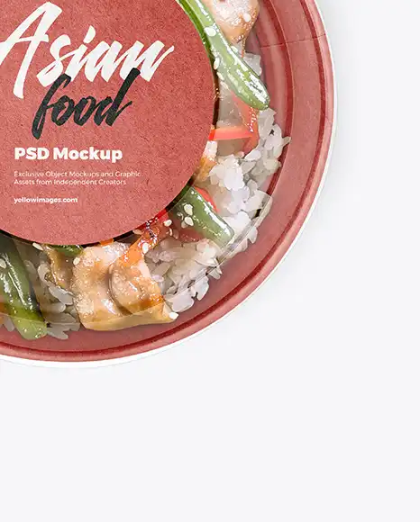 Paper Bowl with Asian Food Mockup 3 paper bowl with asian food mockup4 15590