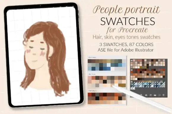 People Portrait Swatches for Procreate