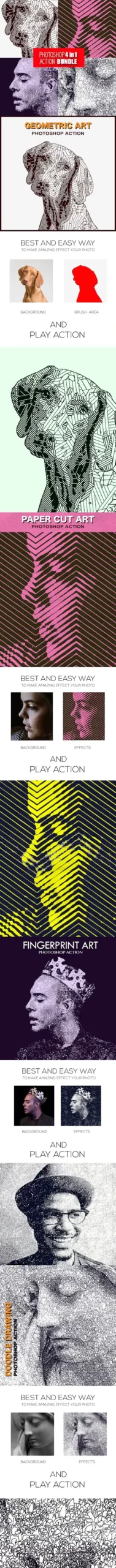 Photoshop 4in1 Actions Bundle V6 by elitegraphic